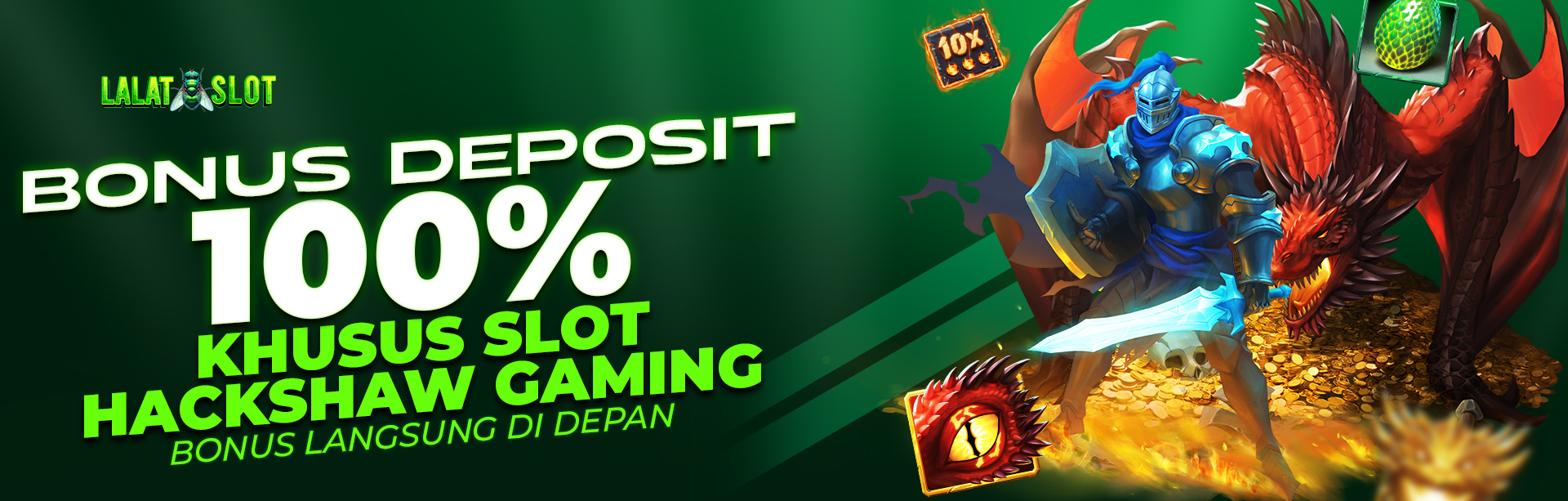 BONUS DEPOSIT 100% KHUSUS SLOT HACKSHAW GAMING
